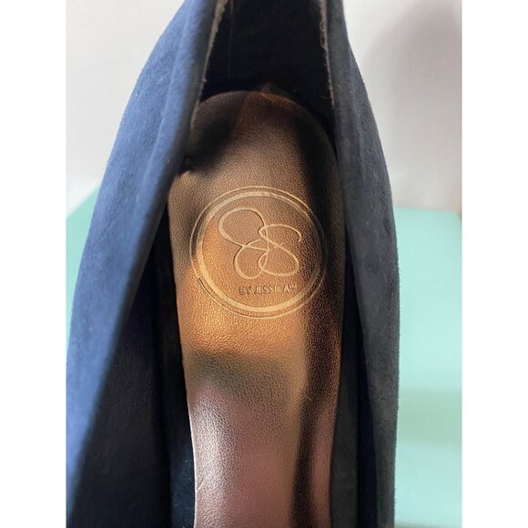 Jessica Simpson Navy Blue Suede Platform Heels Size 9B - Picture 8 of 9